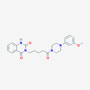 molecular formula C24H28N4O4 B6521886 3-{5-[4-(3-methoxyphenyl)piperazin-1-yl]-5-oxopentyl}-1,2,3,4-tetrahydroquinazoline-2,4-dione CAS No. 896356-02-8