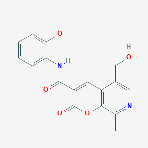 molecular formula C18H16N2O5 B6521894 5-(hydroxymethyl)-N-(2-methoxyphenyl)-8-methyl-2-oxo-2H-pyrano[2,3-c]pyridine-3-carboxamide CAS No. 951459-81-7