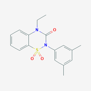 molecular formula C17H18N2O3S B6521926 2-(3,5-dimethylphenyl)-4-ethyl-3,4-dihydro-2H-1lambda6,2,4-benzothiadiazine-1,1,3-trione CAS No. 896681-20-2
