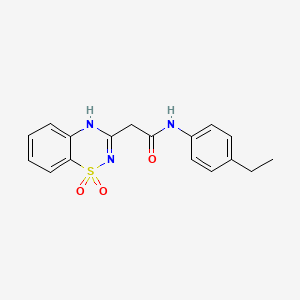 molecular formula C17H17N3O3S B6522038 2-(1,1-dioxo-2H-1lambda6,2,4-benzothiadiazin-3-yl)-N-(4-ethylphenyl)acetamide CAS No. 951553-69-8