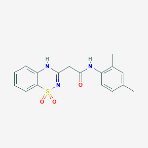 molecular formula C17H17N3O3S B6522064 N-(2,4-dimethylphenyl)-2-(1,1-dioxo-2H-1lambda6,2,4-benzothiadiazin-3-yl)acetamide CAS No. 951460-52-9