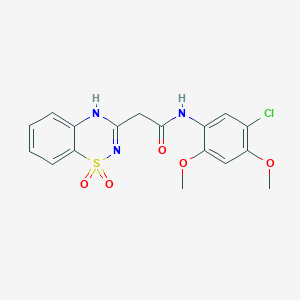 molecular formula C17H16ClN3O5S B6522070 N-(5-chloro-2,4-dimethoxyphenyl)-2-(1,1-dioxo-2H-1lambda6,2,4-benzothiadiazin-3-yl)acetamide CAS No. 951540-76-4
