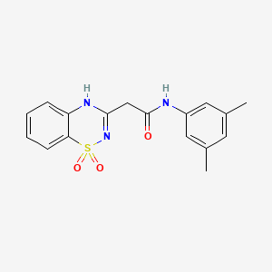 molecular formula C17H17N3O3S B6522080 N-(3,5-dimethylphenyl)-2-(1,1-dioxo-2H-1lambda6,2,4-benzothiadiazin-3-yl)acetamide CAS No. 950452-25-2
