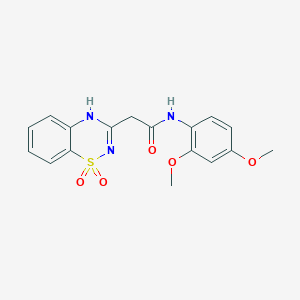 molecular formula C17H17N3O5S B6522088 N-(2,4-dimethoxyphenyl)-2-(1,1-dioxo-2H-1lambda6,2,4-benzothiadiazin-3-yl)acetamide CAS No. 950452-28-5