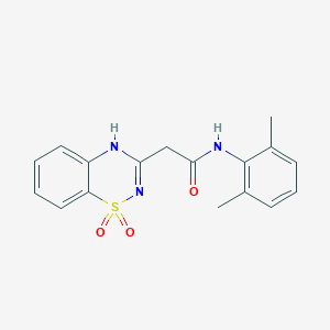 molecular formula C17H17N3O3S B6522094 N-(2,6-dimethylphenyl)-2-(1,1-dioxo-2H-1lambda6,2,4-benzothiadiazin-3-yl)acetamide CAS No. 951553-87-0