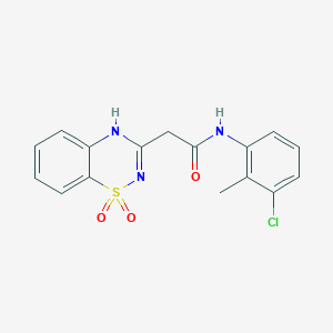 molecular formula C16H14ClN3O3S B6522109 N-(3-chloro-2-methylphenyl)-2-(1,1-dioxo-2H-1lambda6,2,4-benzothiadiazin-3-yl)acetamide CAS No. 951460-68-7