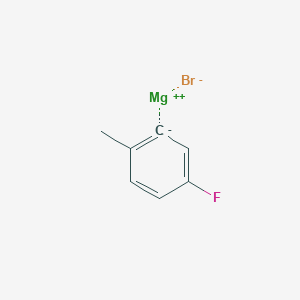 molecular formula C7H6BrFMg B065222 5-Fluoro-2-methylphenylmagnesium bromide CAS No. 186496-59-3