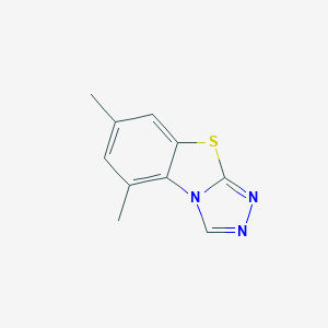 molecular formula C10H9N3S B065224 5,7-Dimethyl(1,2,4)triazolo(3,4-b)(1,3)benzothiazole CAS No. 68925-82-6