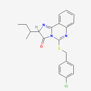 molecular formula C21H20ClN3OS B6522409 2-(butan-2-yl)-5-{[(4-chlorophenyl)methyl]sulfanyl}-2H,3H-imidazo[1,2-c]quinazolin-3-one CAS No. 1053164-64-9