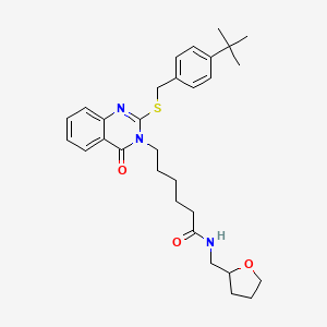 molecular formula C30H39N3O3S B6522431 6-(2-{[(4-tert-butylphenyl)methyl]sulfanyl}-4-oxo-3,4-dihydroquinazolin-3-yl)-N-[(oxolan-2-yl)methyl]hexanamide CAS No. 422276-39-9