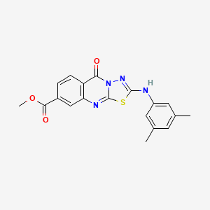methyl 2-[(3,5-dimethylphenyl)amino]-5-oxo-5H-[1,3,4]thiadiazolo[2,3-b]quinazoline-8-carboxylate