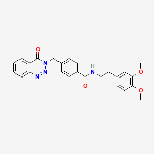 molecular formula C25H24N4O4 B6522569 N-[2-(3,4-dimethoxyphenyl)ethyl]-4-[(4-oxo-3,4-dihydro-1,2,3-benzotriazin-3-yl)methyl]benzamide CAS No. 440330-51-8