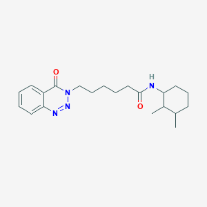 molecular formula C21H30N4O2 B6522590 N-(2,3-dimethylcyclohexyl)-6-(4-oxo-3,4-dihydro-1,2,3-benzotriazin-3-yl)hexanamide CAS No. 1053165-29-9
