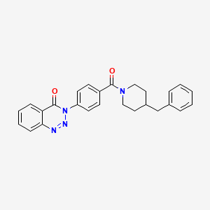 molecular formula C26H24N4O2 B6522597 3-[4-(4-benzylpiperidine-1-carbonyl)phenyl]-3,4-dihydro-1,2,3-benzotriazin-4-one CAS No. 440332-55-8
