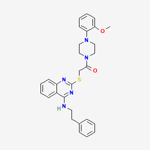 molecular formula C29H31N5O2S B6522616 1-[4-(2-methoxyphenyl)piperazin-1-yl]-2-({4-[(2-phenylethyl)amino]quinazolin-2-yl}sulfanyl)ethan-1-one CAS No. 422532-48-7
