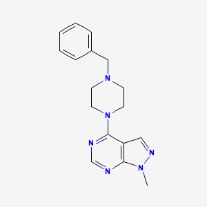 molecular formula C17H20N6 B6522646 1-benzyl-4-{1-methyl-1H-pyrazolo[3,4-d]pyrimidin-4-yl}piperazine CAS No. 869072-38-8