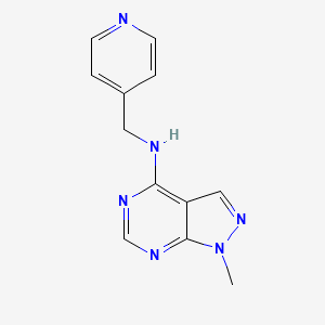 molecular formula C12H12N6 B6522652 1-methyl-N-[(pyridin-4-yl)methyl]-1H-pyrazolo[3,4-d]pyrimidin-4-amine CAS No. 887225-34-5