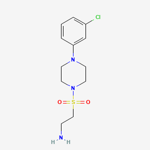 molecular formula C12H18ClN3O2S B6522684 2-{[4-(3-chlorophenyl)piperazin-1-yl]sulfonyl}ethan-1-amine CAS No. 951919-87-2