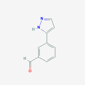 molecular formula C10H8N2O B065228 3-(1H-Pyrazol-3-YL)benzaldehyde CAS No. 179057-26-2