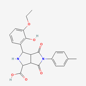 molecular formula C22H22N2O6 B6522894 3-(2,4-dihydroxy-3-methoxyphenyl)-5-(4-methylphenyl)-4,6-dioxo-octahydropyrrolo[3,4-c]pyrrole-1-carboxylic acid CAS No. 1093751-45-1