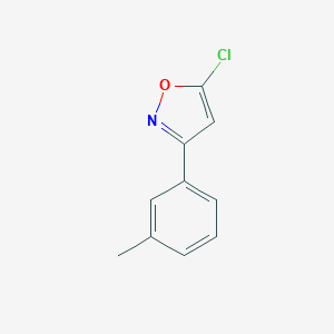 molecular formula C10H8ClNO B065229 3-(3-Methylphenyl)-5-chloroisoxazole CAS No. 192432-79-4