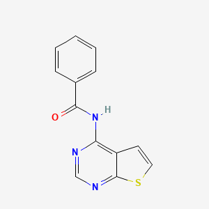 molecular formula C13H9N3OS B6522902 N-{thieno[2,3-d]pyrimidin-4-yl}benzamide CAS No. 1003159-51-0