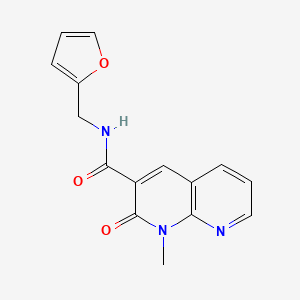 molecular formula C15H13N3O3 B6522959 N-[(furan-2-yl)methyl]-1-methyl-2-oxo-1,2-dihydro-1,8-naphthyridine-3-carboxamide CAS No. 899740-68-2