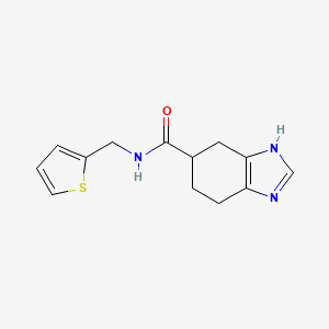 molecular formula C13H15N3OS B6522969 N-[(thiophen-2-yl)methyl]-4,5,6,7-tetrahydro-1H-1,3-benzodiazole-5-carboxamide CAS No. 361394-32-3