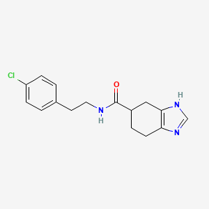 molecular formula C16H18ClN3O B6522975 N-[2-(4-chlorophenyl)ethyl]-4,5,6,7-tetrahydro-1H-1,3-benzodiazole-5-carboxamide CAS No. 361394-30-1