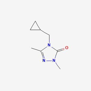 molecular formula C8H13N3O B6522983 4-(cyclopropylmethyl)-1,3-dimethyl-4,5-dihydro-1H-1,2,4-triazol-5-one CAS No. 2197807-38-6