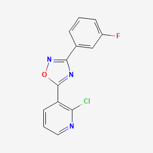 molecular formula C13H7ClFN3O B6522986 2-chloro-3-[3-(3-fluorophenyl)-1,2,4-oxadiazol-5-yl]pyridine CAS No. 937658-30-5