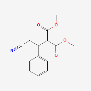 molecular formula C14H15NO4 B6523011 1,3-dimethyl 2-(2-cyano-1-phenylethyl)propanedioate CAS No. 264599-20-4