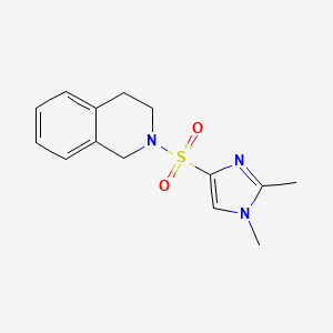 molecular formula C14H17N3O2S B6523058 2-[(1,2-dimethyl-1H-imidazol-4-yl)sulfonyl]-1,2,3,4-tetrahydroisoquinoline CAS No. 866789-48-2