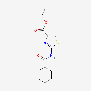 molecular formula C13H18N2O3S B6523062 ethyl 2-(cyclohexanecarboxamido)thiazole-4-carboxylate CAS No. 258338-61-3