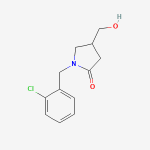 molecular formula C12H14ClNO2 B6523084 1-[(2-chlorophenyl)methyl]-4-(hydroxymethyl)pyrrolidin-2-one CAS No. 1017396-87-0