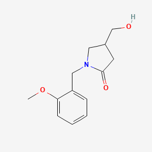 molecular formula C13H17NO3 B6523089 4-(hydroxymethyl)-1-[(2-methoxyphenyl)methyl]pyrrolidin-2-one CAS No. 1017445-58-7