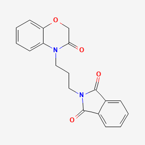 molecular formula C19H16N2O4 B6523093 2-[3-(3-oxo-3,4-dihydro-2H-1,4-benzoxazin-4-yl)propyl]-2,3-dihydro-1H-isoindole-1,3-dione CAS No. 942900-80-3