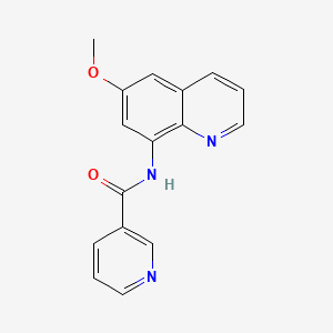 molecular formula C16H13N3O2 B6523108 N-(6-methoxyquinolin-8-yl)pyridine-3-carboxamide CAS No. 19275-71-9