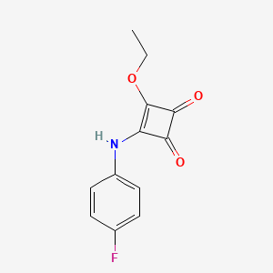 molecular formula C12H10FNO3 B6523133 3-乙氧基-4-[(4-氟苯基)氨基]环丁-3-烯-1,2-二酮 CAS No. 412030-07-0
