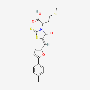 2-[(5Z)-5-{[5-(4-methylphenyl)furan-2-yl]methylidene}-4-oxo-2-sulfanylidene-1,3-thiazolidin-3-yl]-4-(methylsulfanyl)butanoic acid