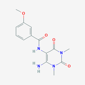 B065232 N-(4-amino-1,3-dimethyl-2,6-dioxopyrimidin-5-yl)-3-methoxybenzamide CAS No. 166115-68-0