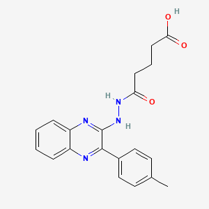 molecular formula C20H20N4O3 B6523309 4-{N'-[3-(4-methylphenyl)quinoxalin-2-yl]hydrazinecarbonyl}butanoic acid CAS No. 379707-51-4