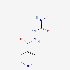 molecular formula C9H12N4O2 B6523324 N-[(ethylcarbamoyl)amino]pyridine-4-carboxamide CAS No. 6266-82-6