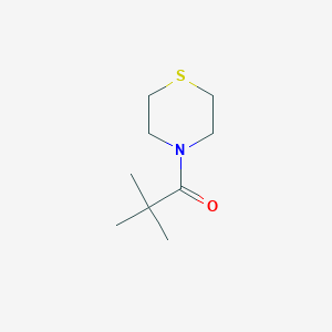 molecular formula C9H17NOS B6523329 2,2-dimethyl-1-(thiomorpholin-4-yl)propan-1-one CAS No. 1339124-82-1
