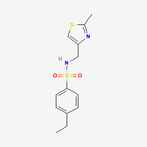 molecular formula C13H16N2O2S2 B6523379 4-ethyl-N-[(2-methyl-1,3-thiazol-4-yl)methyl]benzene-1-sulfonamide CAS No. 852453-22-6