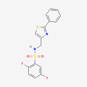 2,5-difluoro-N-[(2-phenyl-1,3-thiazol-4-yl)methyl]benzene-1-sulfonamide