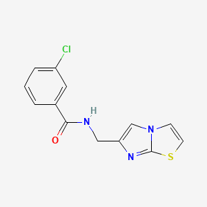 B6523398 3-chloro-N-({imidazo[2,1-b][1,3]thiazol-6-yl}methyl)benzamide CAS No. 380459-26-7