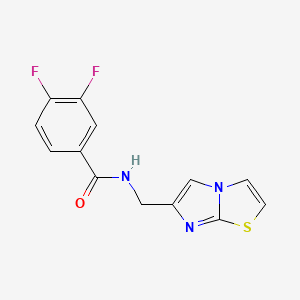 molecular formula C13H9F2N3OS B6523403 3,4-difluoro-N-({imidazo[2,1-b][1,3]thiazol-6-yl}methyl)benzamide CAS No. 863587-04-6