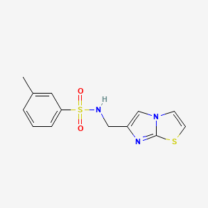molecular formula C13H13N3O2S2 B6523428 N-({imidazo[2,1-b][1,3]thiazol-6-yl}methyl)-3-methylbenzene-1-sulfonamide CAS No. 852453-50-0