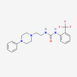 molecular formula C20H23F3N4O B6523475 1-[2-(4-phenylpiperazin-1-yl)ethyl]-3-[2-(trifluoromethyl)phenyl]urea CAS No. 931968-49-9